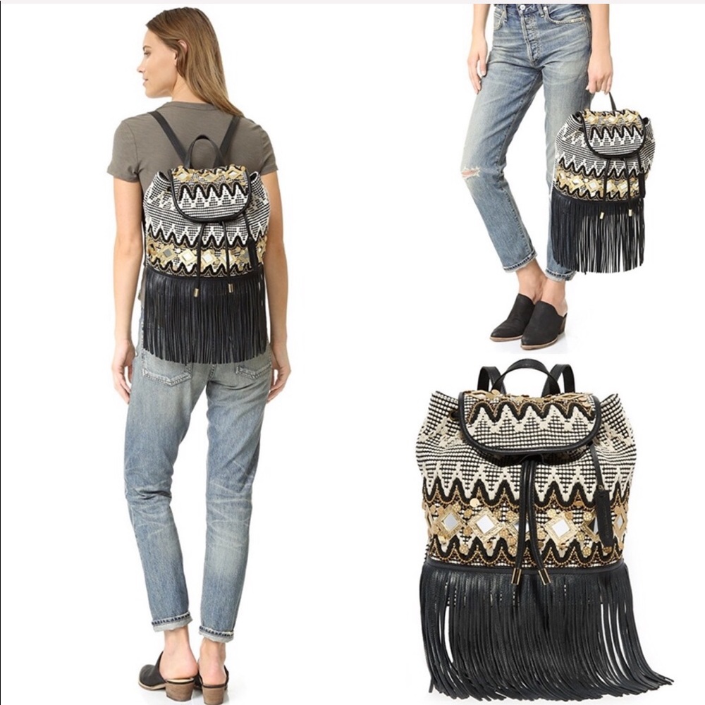 Rare Rebecca Minkoff ‘Taj’ Fringed Backpack